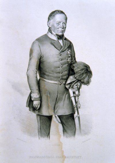 Maresciallo Radetzky Graff, ilustrace z Historie Itálie od Italian School