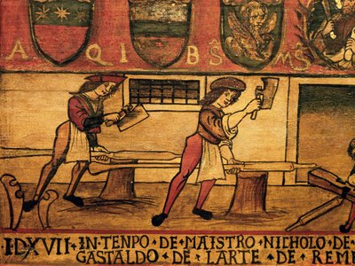Mariegole (sbírka pravidel) Art of Oars, Detail, Itálie od Italian School