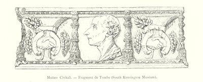 Matteo Civitali, Fragment de Tombe, South Kensington Museum (rytina) od Italian School