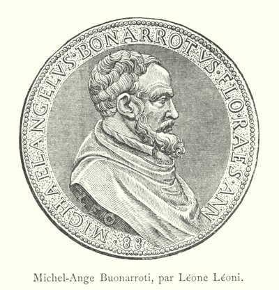 Michel-Ange Buonarroti, par Leone Leoni (rytina) od Italian School