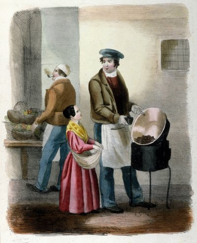Milanese Metier: prodavač kaštanů. od Italian School
