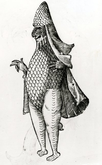 Monster Marinus s odkazem na školní zvyky biskupa, 1642 od Italian School