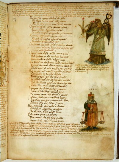 Paní Ital 483 P.4.7 f.157r Panna a Váhy, z 