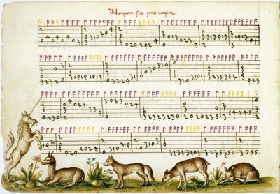 Notový zápis z díla Compositione di Meser Vincenzo Capirola, jehož autorem je Vincenzo Capirola (1474-1548) od Italian School