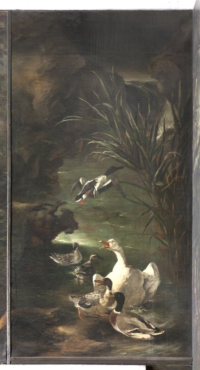 Mýtus o Orfeovi: labuť a kachny, kolem 1650-60 od Italian School