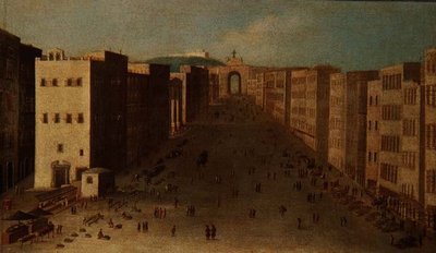 Neapolská pouliční scéna od Italian School