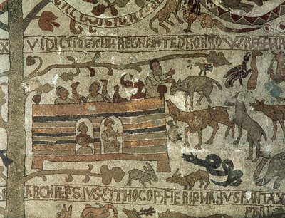 Noemova archa, 1166 (mozaika) od Italian School