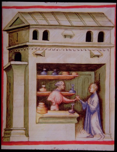 Nova 2644 fol.95r Octový sirup, od Tacuinum Sanitatis od Italian School