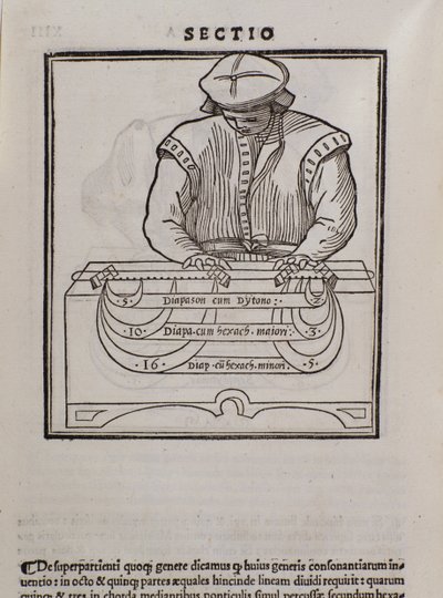 Stránka z Musica theorica od Lodovica Foglianiho (1475?-1542) (nebo Ludovica Folianiho) hudebního teoretika od Italian School