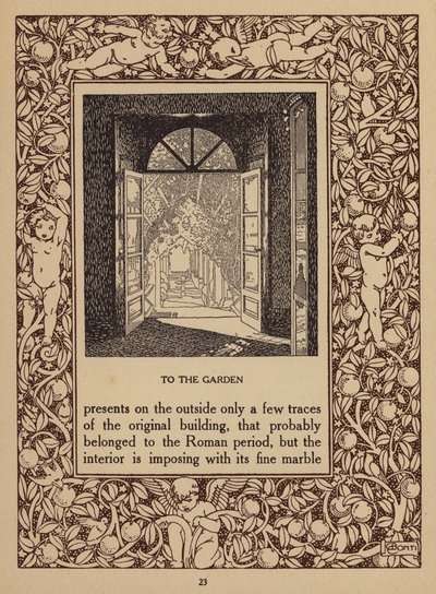 Stránka z prospektu hotelu San Domenico Palace, Taormina (litografie) od Italian School