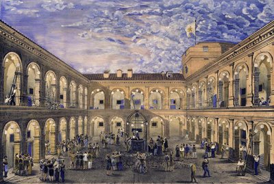 Političtí vězni v pevnosti Civita Castellana v noci 21. června 1846 udělili amnestii na korunovaci papeže Pia IX. (litho s wc) od Italian School