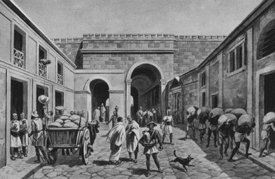 Pompeje: Porta Marina (litho) od Italian School