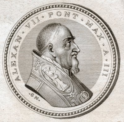 Papež Alexandr VII. (rytina od Italian School