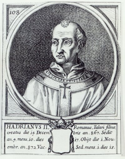 Papež Hadrián II od Italian School