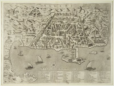 Přístav a město Alžíru, c.1572 od Italian School