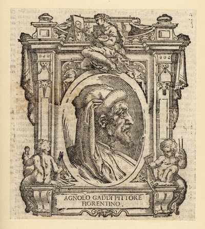 Portrét Agnolo Gaddi, italský malíř z Florencie, cca 1350-1396 od Italian School