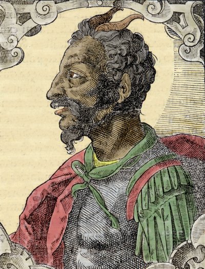 Portrét Attily z díla Bernardina Coria „Elogia Virorum Illustris“, Milán 16. století. od Italian School