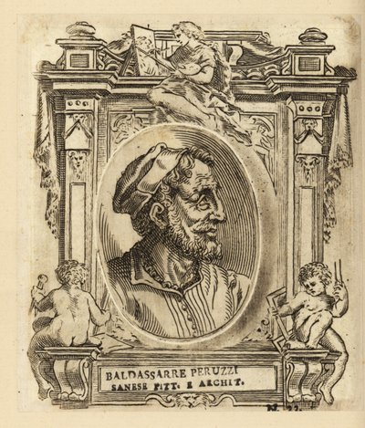 Portrét Baldassare Tommaso Peruzzi, italský architekt a malíř, narozený nedaleko Sieny od Italian School