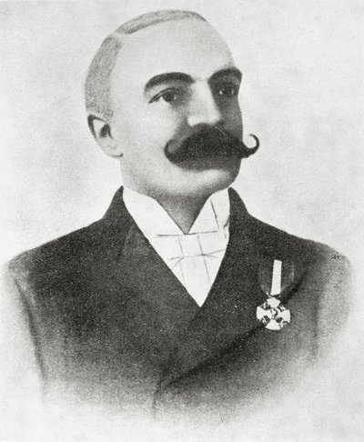 Portrét Emilio Salgari (litho) od Italian School