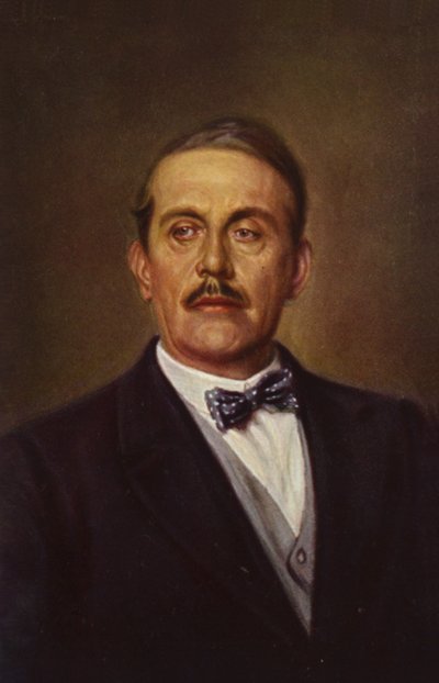 Portrét Giacoma Pucciniho (barevná litografie) od Italian School
