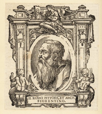 Portrét Giovanniho Battisty di Jacopo, známého jako Rosso Fiorentino nebo Il Rosso, italského architekta a manýristického malíře v oleji a fresce florentské školy od Italian School