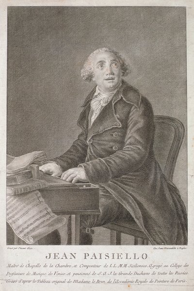 Portrét Giovanniho Paisiella (1782-1840) vyrytý Vincentem Alojou od Italian School