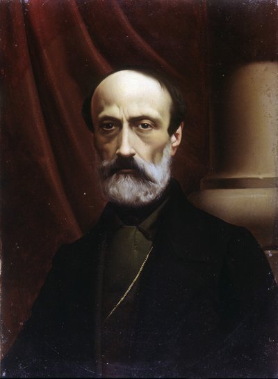 Portrét Giuseppe Mazziniho (1805 nebo 1808 - 1872). Olejomalba. Muzeum Risorgimento. Milán od Italian School