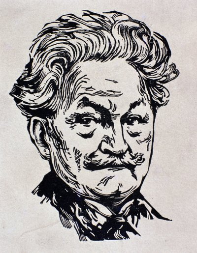 Portrét Leoše Janáčka, ilustrace z jeho autobiografie 