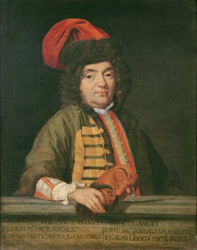 Portrét Philippe Emmanuela de Coulanges oblečený na karneval, 1690 od Italian School