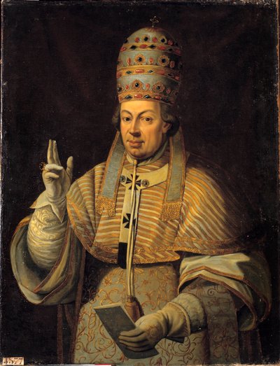 Portrét papeže Pia (Pio nebo Pius) VI (1717-1799). Anonymní italské malířství od Italian School