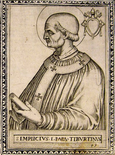 Portrét papeže Simplicia, kolem roku 1760 (rytina) od Italian School