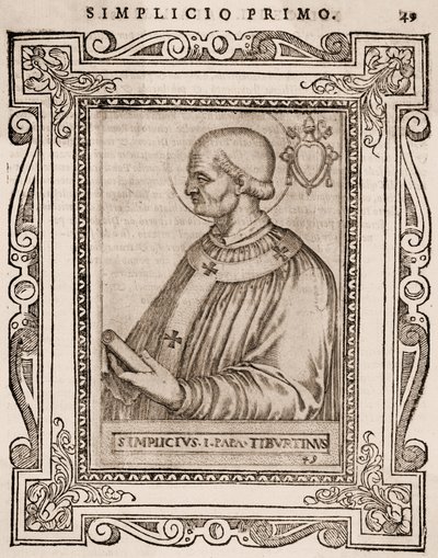 Portrét papeže Simplicia, kolem roku 1760 (rytina) od Italian School