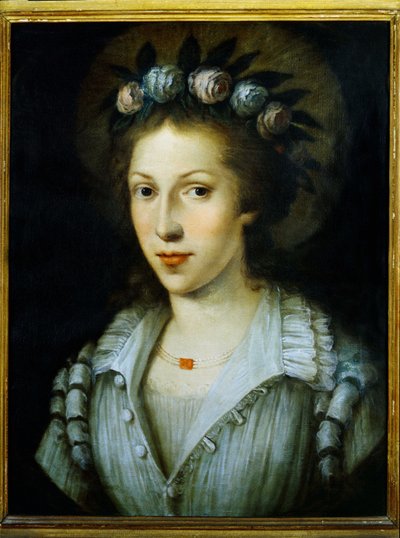 Portrét Sainte Marie Madeleine z Pazzi, Saint Mary Magdalene de Pazzi od Italian School