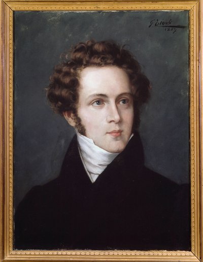 Portrét Vincenza Belliniho (1801-1835) italského skladatele od Italian School