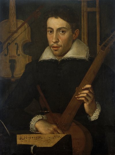 Portrét hudebníka, c. 1570-1590 od Italian School