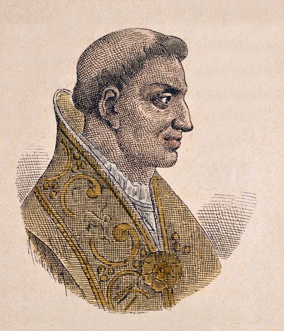 Portrét papeže Etienna II (Stephen, Stefano nebo Stephanus) (752-757) od Italian School