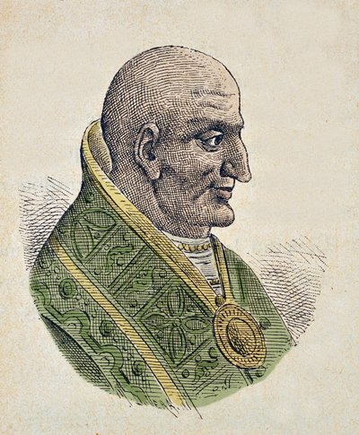 Portrét papeže Jana VII (Giovanni nebo Ioannes) (705-707) od Italian School