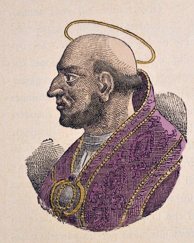 Portrét papeže Martina Iera (Martinus I nebo Martino) (649-655) od Italian School