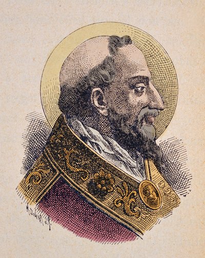 Portrét papeže Saint Klement (San Clemente nebo Clemens) Ier (88-97) od Italian School