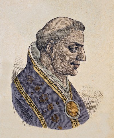 Portrét papeže Sisinnia (708) od Italian School