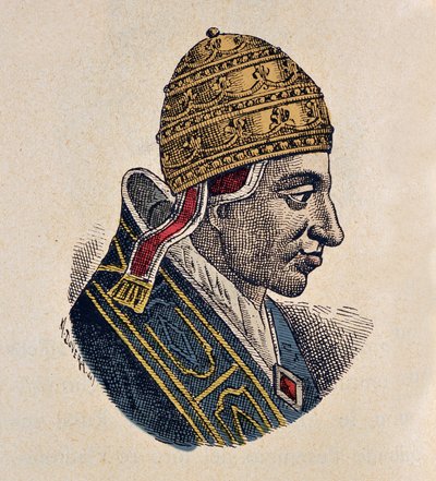Portrét papeže Silvestra II od Italian School