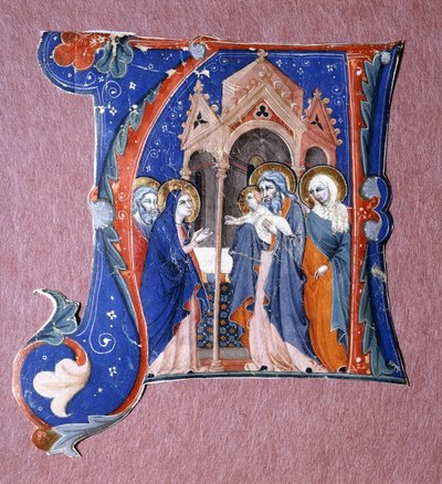Představení Krista v chrámu, kolem roku 1340 od Italian School