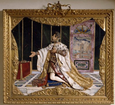 Reprezentace Cosima II de Medici (1590-1621) (Cosimo II de Medici), velkovévody toskánského (Cosimo II. z Medici, velkovévoda Toskánska) Vysoký reliéf z vyřezávaných kamenů, zlato a briliant (vysoký reliéf) 1617-1624 Florencie , Museo degli Argenti, kat. 4 od Italian School
