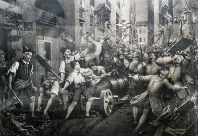Vzpoura v okrese Portoria v Janově proti Rakušanům v roce 1746, vedená Giovanem Battistou Perasso (1735-1781) známým jako Balilla od Italian School