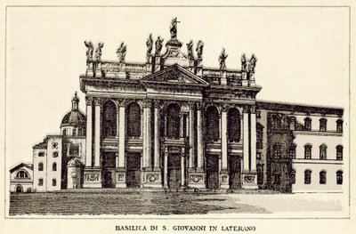 Řím: Bazilika sv. Jana Lateránského (litho) od Italian School