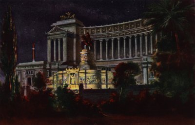 Řím: Pomník Viktora Emanuela II. (barevná litografie) od Italian School