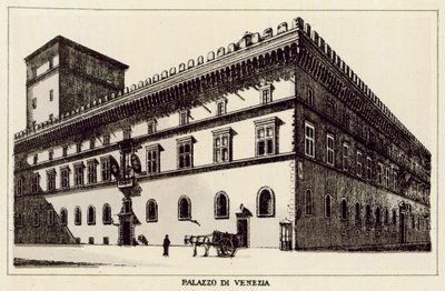 Řím: Palazzo Di Venezia (litho) od Italian School