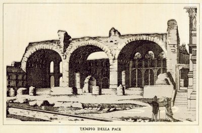 Řím: Chrám míru (litho) od Italian School