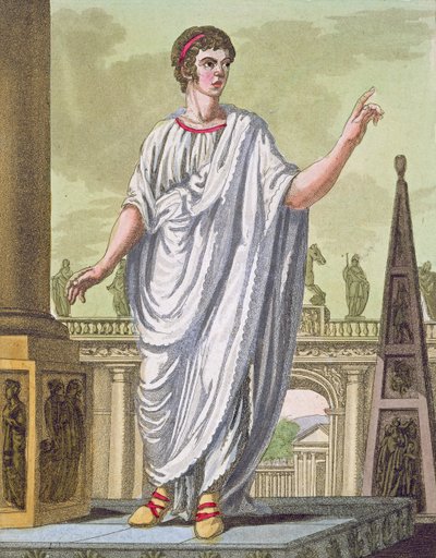 Římský občan žádající o zaměstnání, z LAntica Roma, 1825 od Italian School
