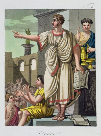 Římský řečník, z LAntica Roma, 1825 od Italian School